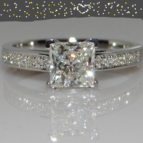 CC Jewelry Fashion Sterling 925 Silver Rings For Women Jewelry Simple Design Square Bridal Wedding Engagement Ring Bijoux CC631