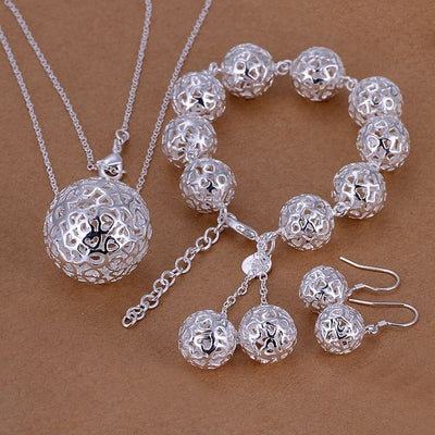 925 sterling Silver some model Valentine&#39;s Day gift necklace bracelet Earrings fashion jewelry sets for For Women Bridal wedding