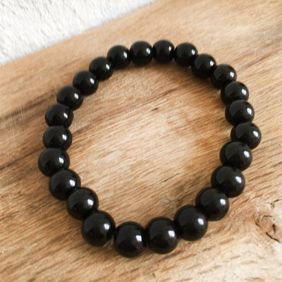 Natural Black Onyx Stone Beads Women Men Jewelry Bracelet Couple Balance Bracelet Health Care Energy Jewelry Charm Bracelet Gift