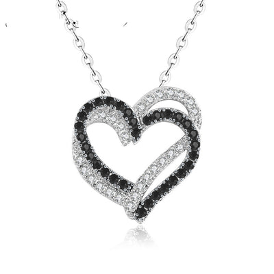 Sterling silver necklace hearts