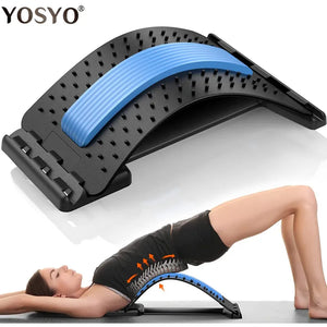  "Adjustable Magnetotherapy Back Stretcher with Multi-Level Massager for Waist, Neck, and Spine Support, Promoting Fitness and Providing Pain Relief"