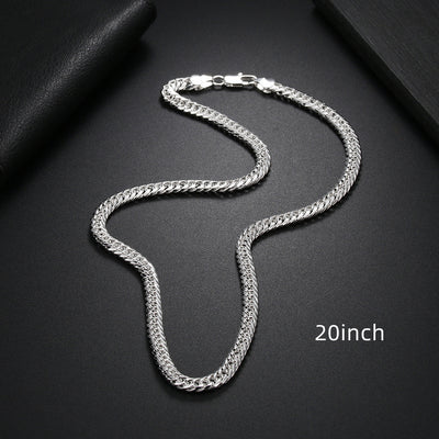 European And American Silver Plated 925 Fashion Necklace