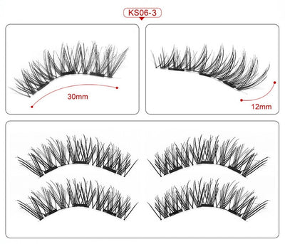 3D magnetic eyelashes With 3/4 Magnets handmade makeup Mink eyelashes extended false eyelashes Reusable false eyelashes Dropship