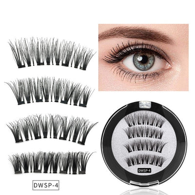 3D magnetic eyelashes With 3/4 Magnets handmade makeup Mink eyelashes extended false eyelashes Reusable false eyelashes Dropship