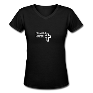 Women's V-Neck T-Shirt - black